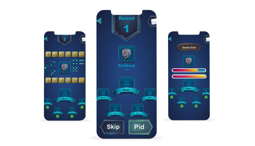 Q Bid app screens